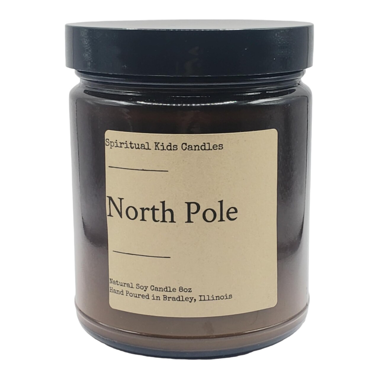 North Pole ( Peppermint & Vanilla) Soy Candle 8oz Hand Poured with All Natural Soy Wax and Fragrant/ Essential Oils! | Herbal Candle | Birthday Gift | Christmas Gift